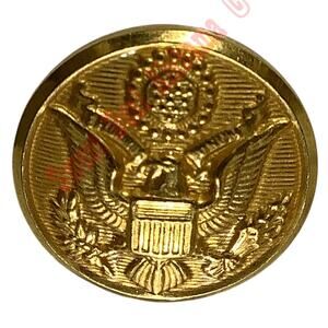 Chesire Button CT U.S.A., Brass Button w/ Eagle Seal, 3/4"D